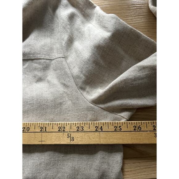 VTG CLIO Linen Jacket Lightweight Shoulder Pads Pockets Sz XL - Picture 7 of 8